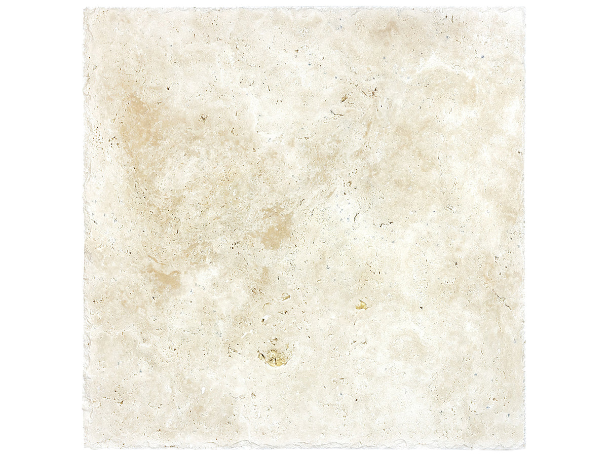Ivory flise 40,6 x 40,6 cm, brushed & chiseled