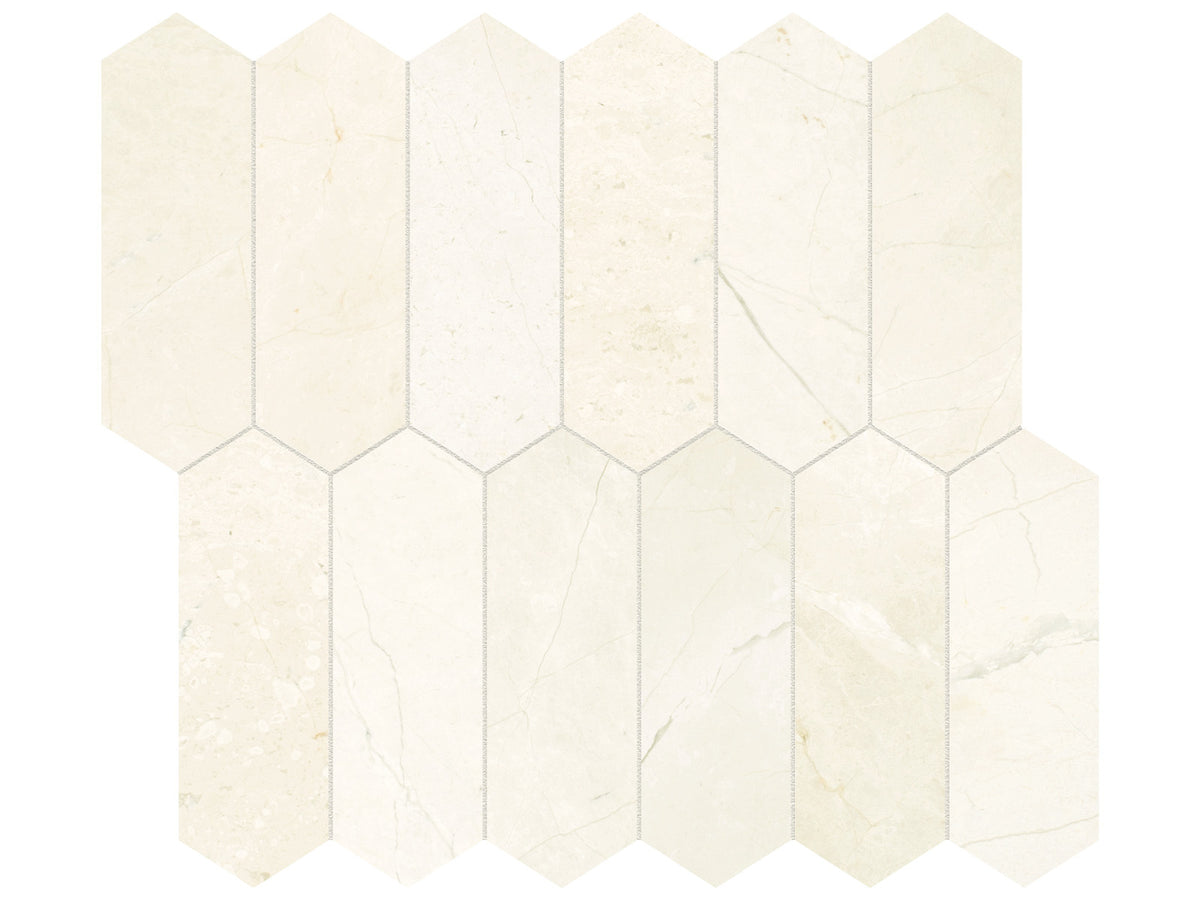Avorio Crema mosaik picket 4,9 x 15 cm