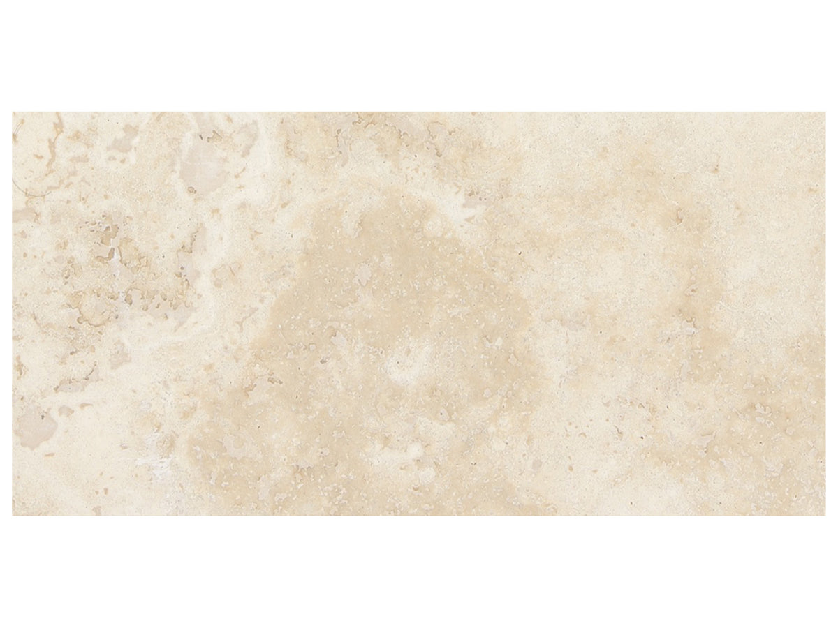 Ivory flise 7,5 x 15 cm, filled & honed