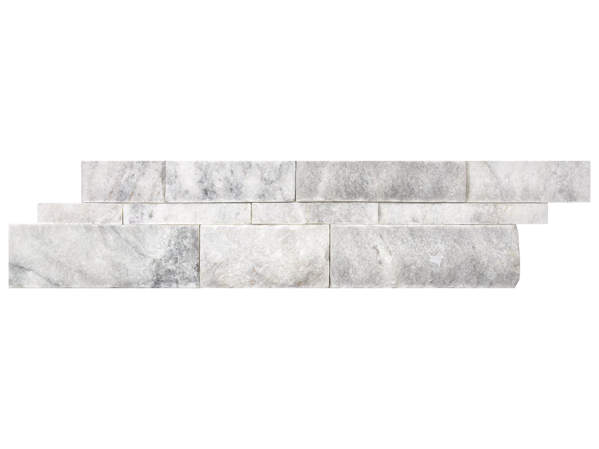 Bianco Venatino split face panel 15 x 60 cm
