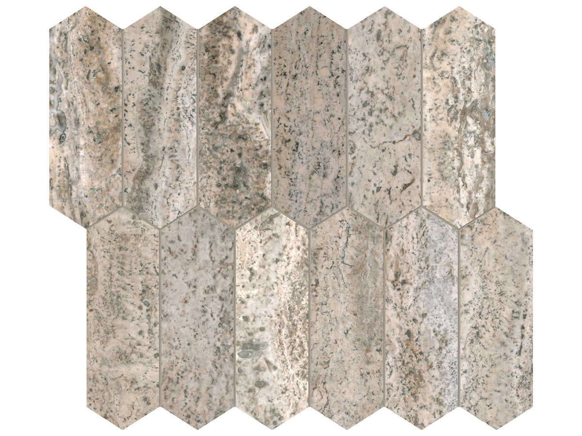 Silver Ash mosaik picket 4,9 x 15 cm
